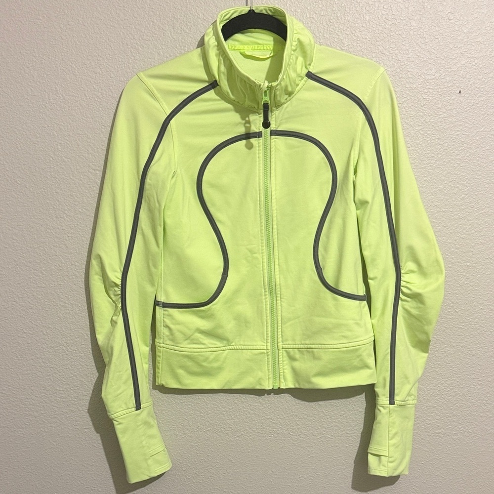 Lululemon Women's Neon Yellow Active Zip-Up Jacket
